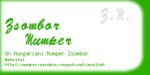 zsombor mumper business card